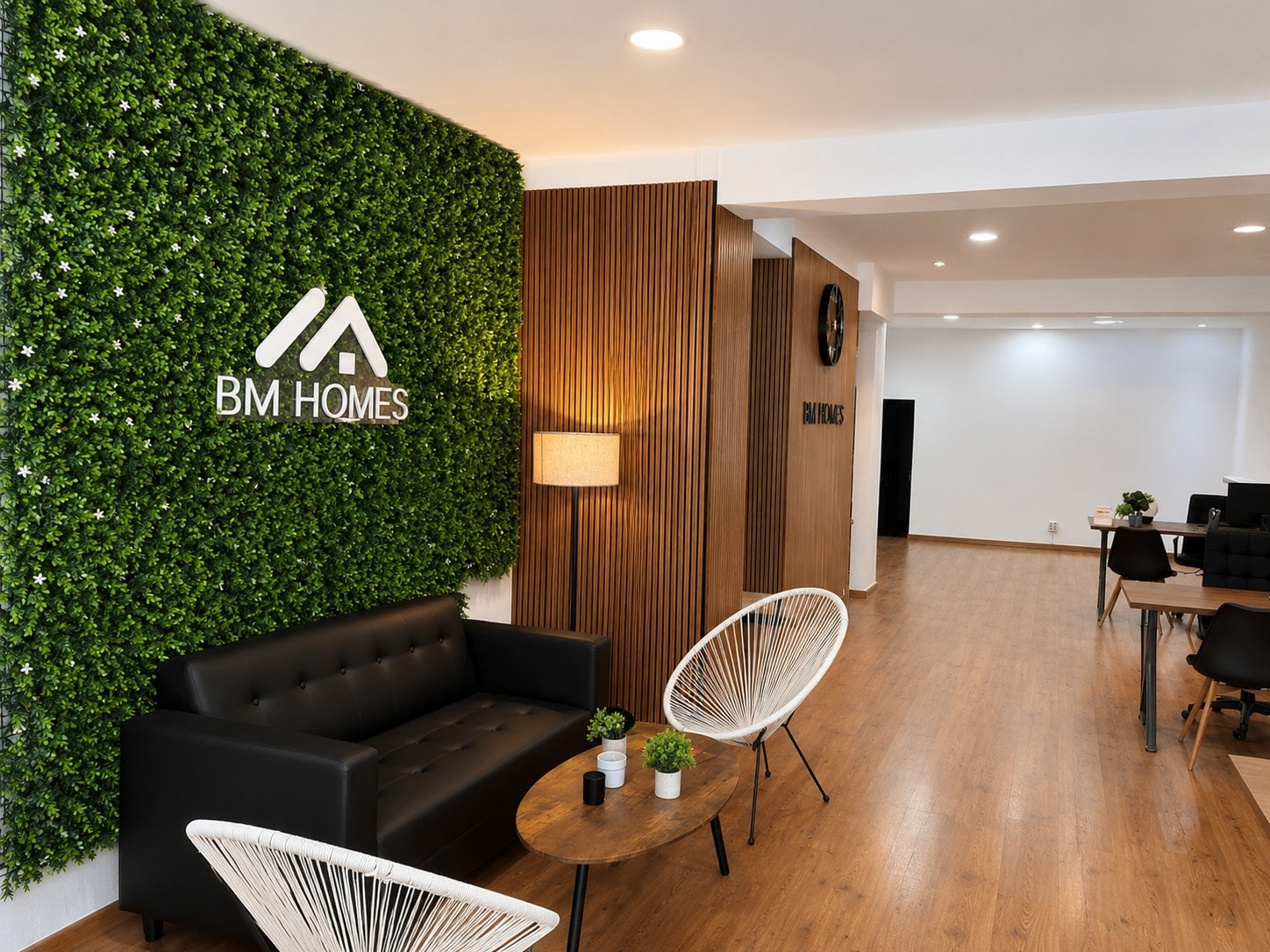 Recepción de la oficina de BM Homes